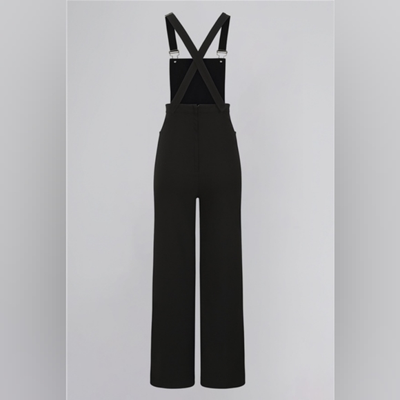 NWOT Collectif Kayden Black Bengaline Dungaree Overalls XXS - Picture 2 of 11